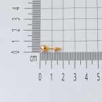 14 Ayar Vidalı 6 mm. Top Altın Küpe resmi