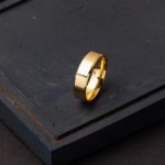 14 Ayar Klasik Köşeli Çift Altın Alyans 6 mm. resmi