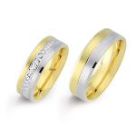 Taşsız 14 Ayar Altın Düğün Alyans Takımı resmi