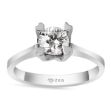 1,00 ct. Moissanite Tektaş Altın Yüzük resmi