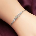 14 Ayar Markiz Taşlı Tasarım Beyaz Altın Üçlü Set resmi