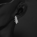 14 Ayar Markiz Taşlı Tasarım Beyaz Altın Üçlü Set resmi