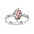 1,00 ct. Pink Kuvars 0,12 ct. Pırlantalı Yüzük  resmi