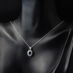 14 Ayar 0,65 ct. Safir Pırlanta Kolye resmi