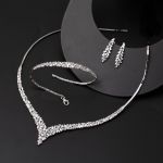 Baget Tasarımlı 14 Ayar Beyaz Altın Set Takımı resmi