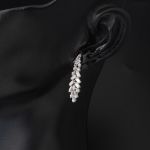 Baget Tasarımlı 14 Ayar Beyaz Altın Set Takımı resmi