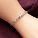 Baget Tasarımlı 14 Ayar Beyaz Altın Set Takımı resmi