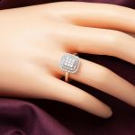 Prenses Baget Model Beyaz Altın Yüzük resmi