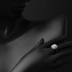 Prenses Baget Model Beyaz Altın Yüzük resmi