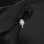 Damla Bagetli 14 Ayar Beyaz Altın Set resmi