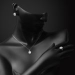 Köşeli 14 Ayar Beyaz Altın Baget Set resmi