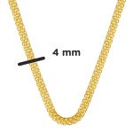 4 mm. Örgü 14 Ayar Altın Zincir 45 Cm. resmi