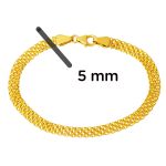 5 mm. 14 Ayar Altın Zincir Bileklik resmi