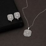 Beyaz Altın Baget Taşlı Set Takmı resmi