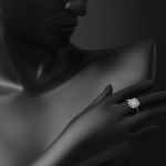 Beyaz Altın Tasarım Baget Taşlı Yüzük resmi