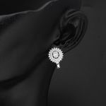 Beyaz Altın Güneş Baget Küpe resmi