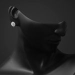 Beyaz Altın Güneş Baget Küpe resmi