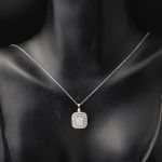 Prenses Baget Model Beyaz Altın 3'lü Takı Seti resmi