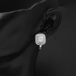 Prenses Baget Model Beyaz Altın 3'lü Takı Seti resmi