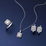 Üçlü Beyaz Altın Baget Taşlı Set resmi