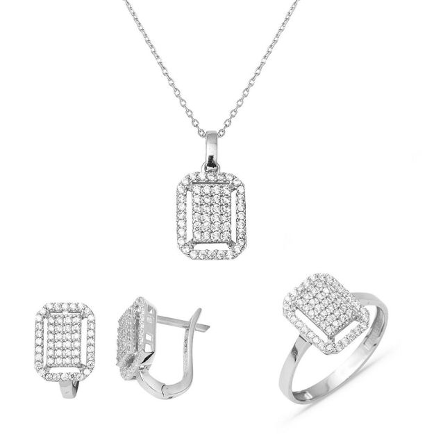 Coronet Beyaz Altın Baget Spor Set resmi