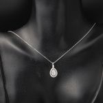 Damla Bagetli Beyaz Altın 3'lü Set resmi