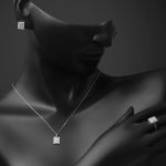 Beyaz Altın Baget Taşlı Spor Set resmi