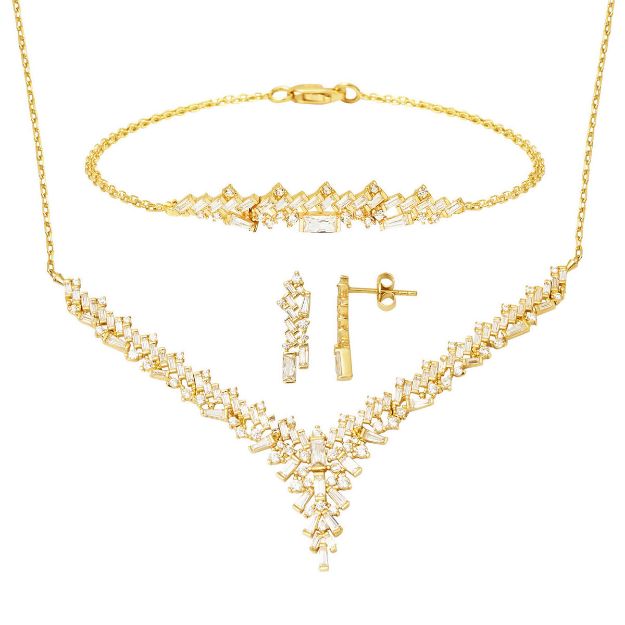 Baget Tasarım 14 Ayar Altın Nişan Seti resmi