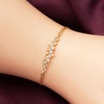 Modern Tasarım 14 Ayar Altın Hanımeli Takı Seti resmi