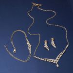 14 Ayar Damla Tasarım Altın Üçlü Söz Seti resmi