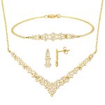 Minimal Tasarım 14 Ayar Altın Nişan Seti resmi