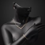 Minimal Tasarım 14 Ayar Altın Nişan Seti resmi