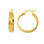 2,5 cm. Çaplı Versage Halka Küpe 14 Ayar Altın resmi