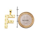F Harfi 3 Boyutlu Altın Kolye resmi