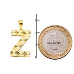 Z Harfi 3 Boyutlu Altın Kolye resmi