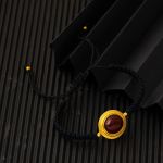 14 Ayar Altın Akik Taşlı Bileklik resmi