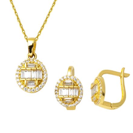 Baget Kolye & Küpeli 14 Ayar Altın Set için ayrıntıları göster Baget Kolye & Küpeli 14 Ayar Altın Set resmi