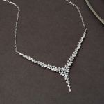 14 Ayar Beyaz Altın Taşlı Tasarım Söz Seti resmi