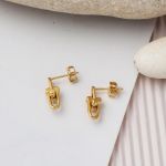 Tiffany 14 Ayar Sarı Altın Küpe resmi