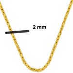 14 Ayar Altın Kral Zincir 55 cm. resmi