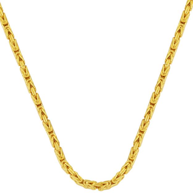 14 Ayar Altın Kral Zincir Kolye 50 cm. resmi