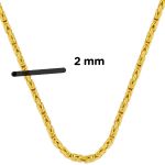 14 Ayar Altın Kral Zincir Kolye 50 cm. resmi