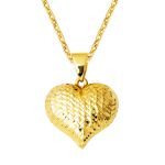 Kalemli 14 Ayar Altın Kalp Kolye resmi