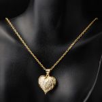 Kalemli 14 Ayar Altın Kalp Kolye resmi