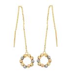 Toplu Halka Altın Zincir Küpe resmi