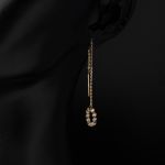 Toplu Halka Altın Zincir Küpe resmi