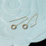 Toplu Halka Altın Zincir Küpe resmi