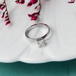 0,38 Karat Mozanit Tektaşlı Altın Yüzük resmi