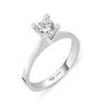 0,60 Karat Mozanit Tektaşlı Altın Yüzük resmi