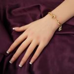 Kare Kilitli Gurmet Altın Bileklik 14 Ayar resmi